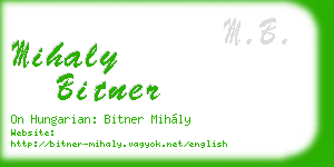 mihaly bitner business card