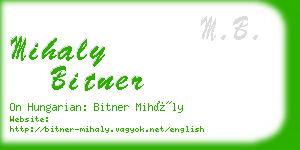 mihaly bitner business card